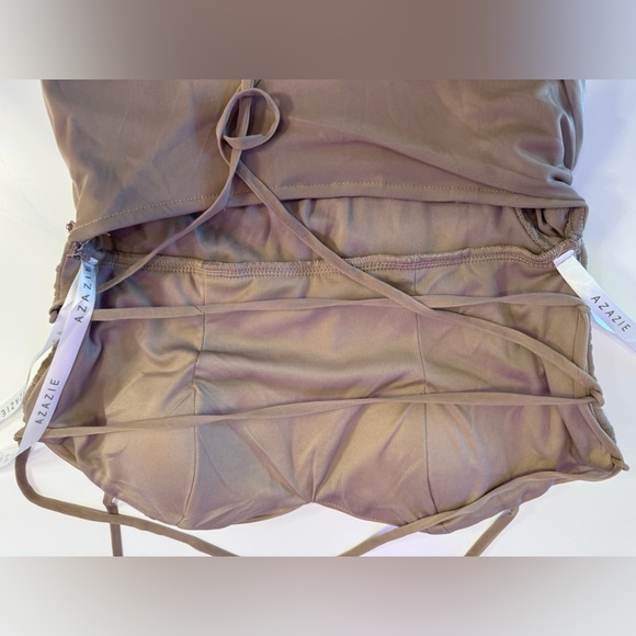 Azazie Taupe Dress (A6) worn once for a wedding ! - Picture 12 of 15